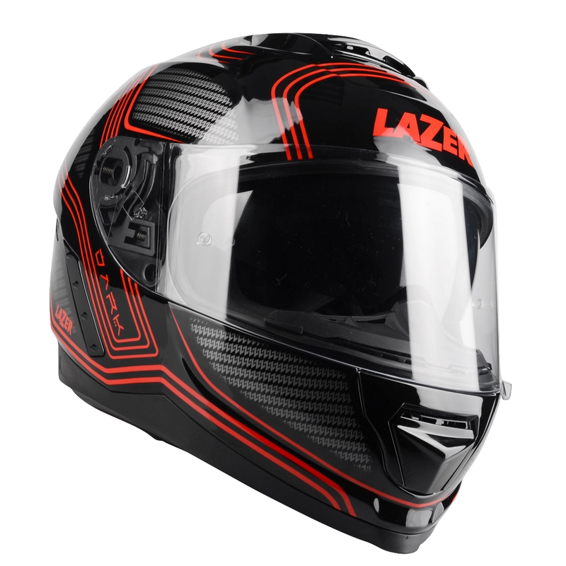Cască integrală de motocicletă Lazer Rafale Darkside negru-gri-roșu-roșu