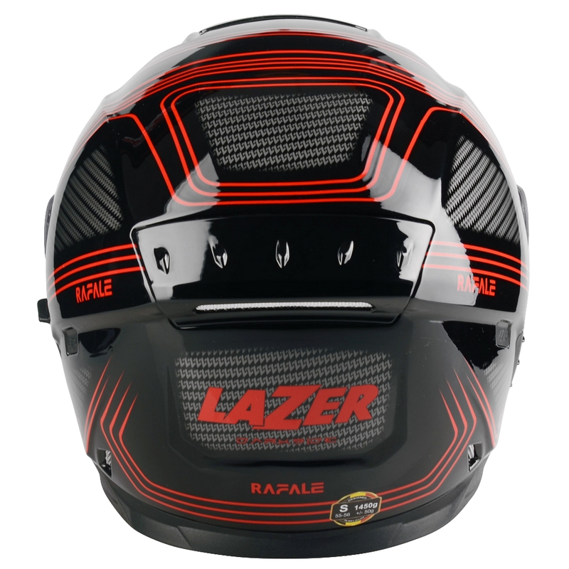 Cască integrală de motocicletă Lazer Rafale Darkside negru-gri-roșu-roșu