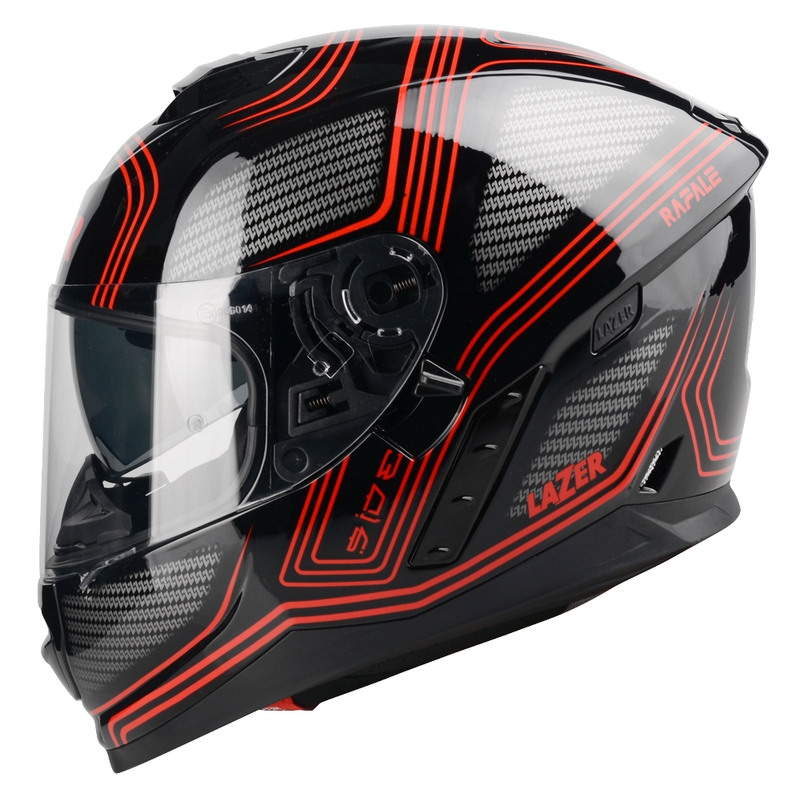 Cască integrală de motocicletă Lazer Rafale Darkside negru-gri-roșu-roșu