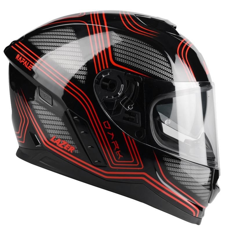 Cască integrală de motocicletă Lazer Rafale Darkside negru-gri-roșu-roșu