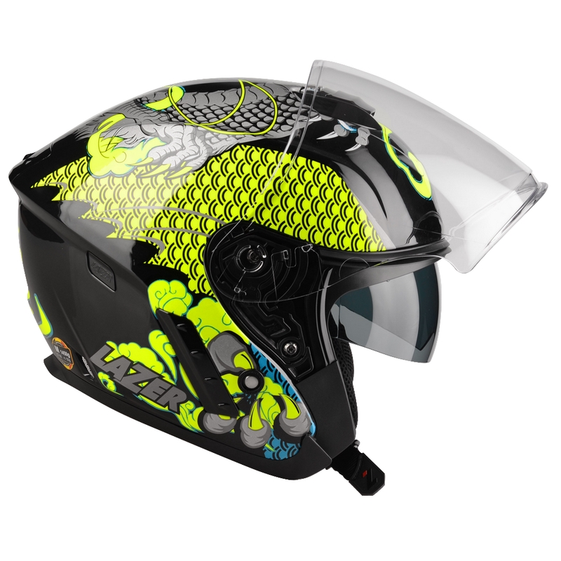 Cască de motocicletă deschisă Lazer Tango S Z-Line Dragon negru-galben-fluo
