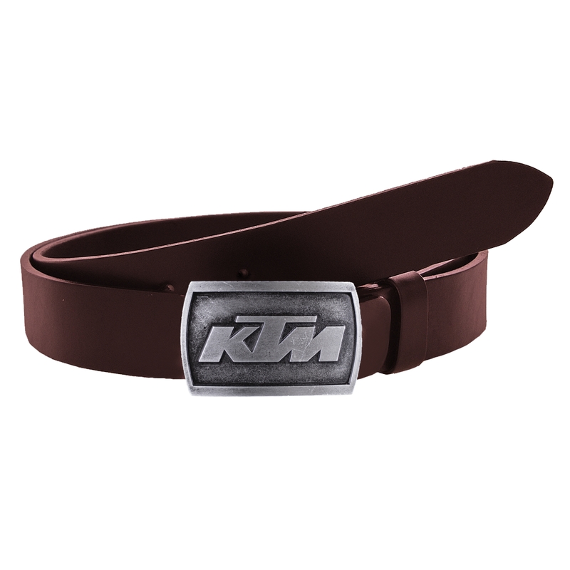 Curea moto din piele cu cataramă KTM maro