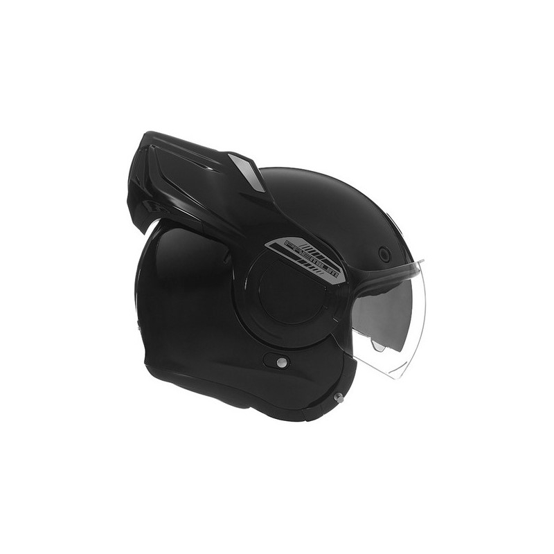 Cască de motocicletă pliabilă NOX PREMIUM Stratos negru lucios
