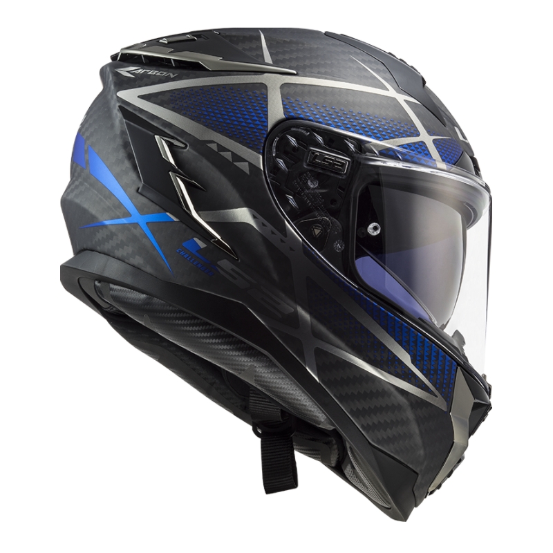 Cască de motocicletă integrală LS2 FF327 Challenger C Konic negru-gri-albastru lichidare