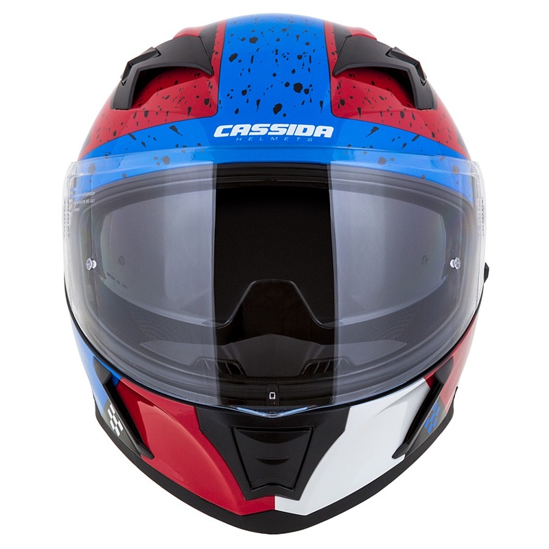 Cască de motocicletă integrală Cassida Integral 3.0 DRFT roșu-perlat albastru