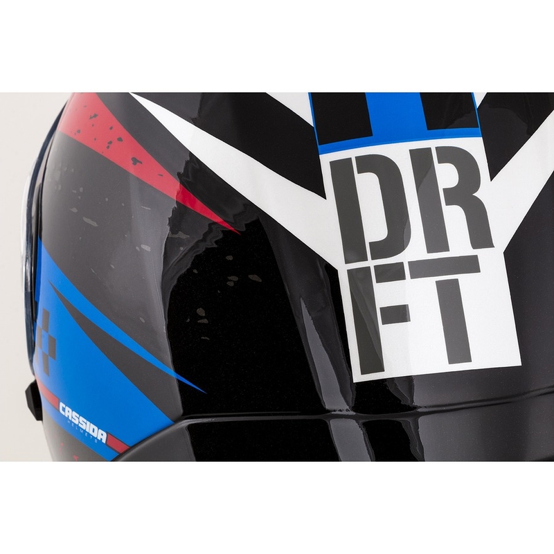 Cască de motocicletă integrală Cassida Integral 3.0 DRFT roșu-perlat albastru