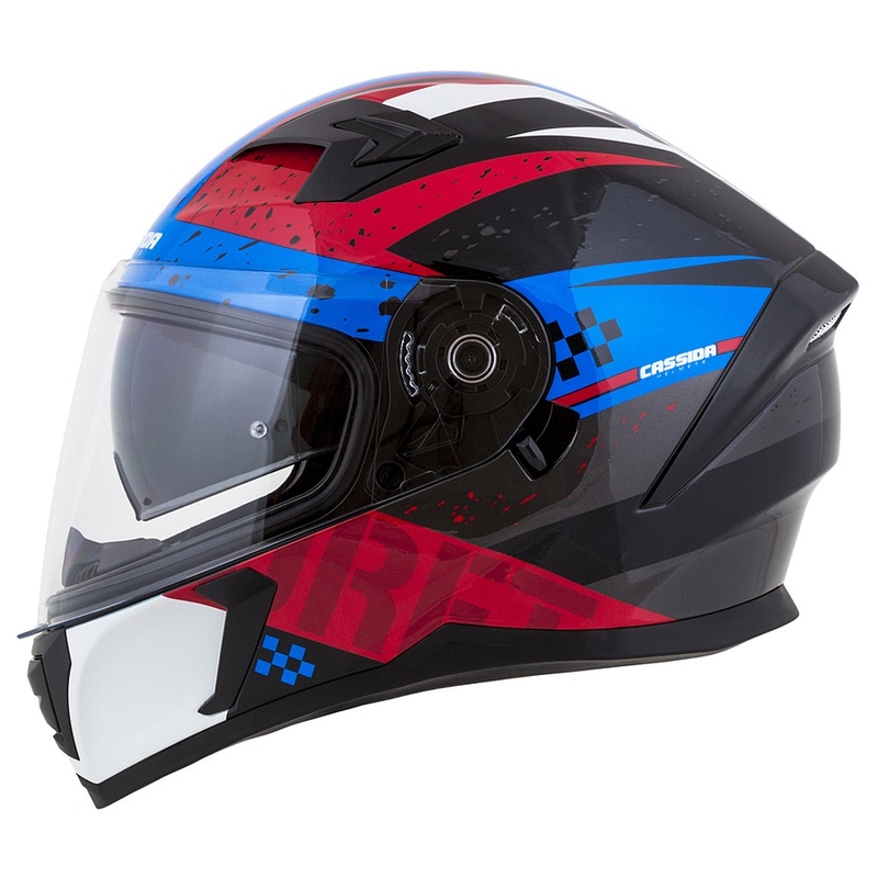 Cască de motocicletă integrală Cassida Integral 3.0 DRFT roșu-perlat albastru