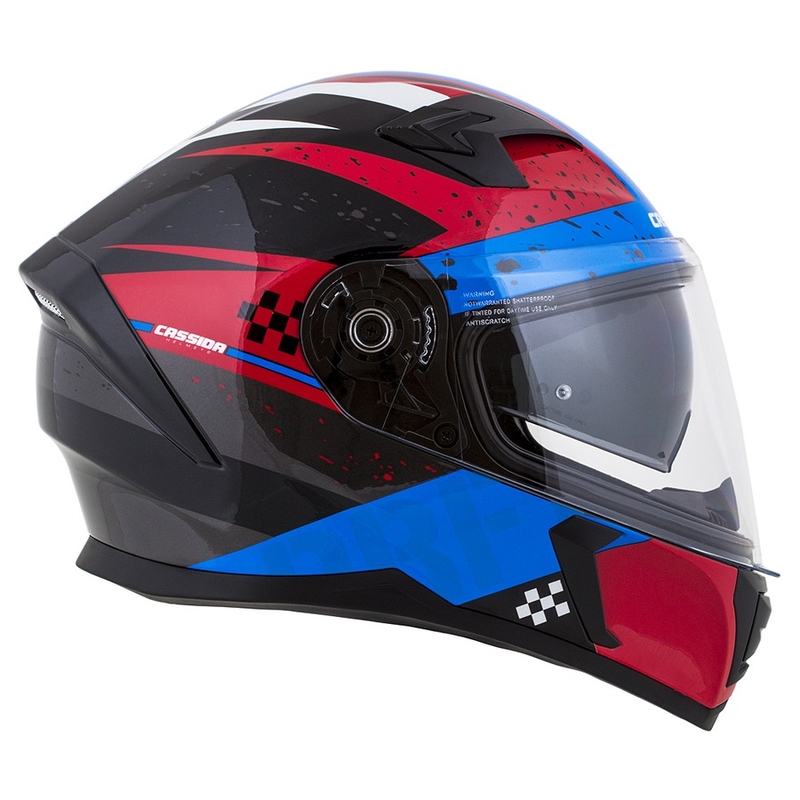 Cască de motocicletă integrală Cassida Integral 3.0 DRFT roșu-perlat albastru