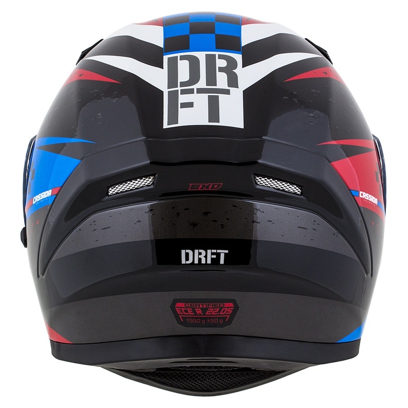 Cască de motocicletă integrală Cassida Integral 3.0 DRFT roșu-perlat albastru