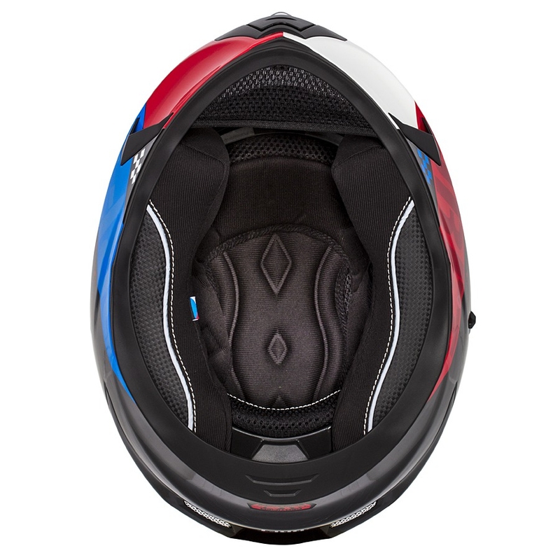 Cască de motocicletă integrală Cassida Integral 3.0 DRFT roșu-perlat albastru