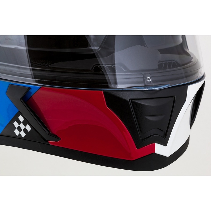 Cască de motocicletă integrală Cassida Integral 3.0 DRFT roșu-perlat albastru