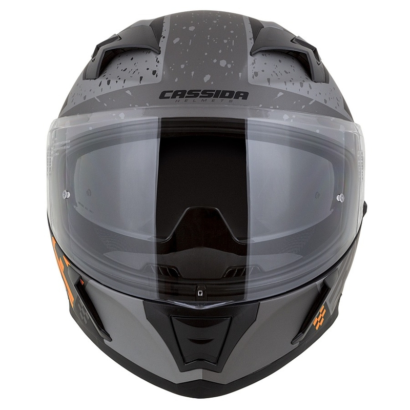 Cască de motocicletă Integral Cassida Integral 3.0 DRFT gri mat-negru-portocaliu mat