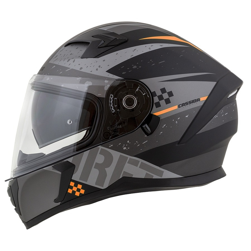 Cască de motocicletă Integral Cassida Integral 3.0 DRFT gri mat-negru-portocaliu mat