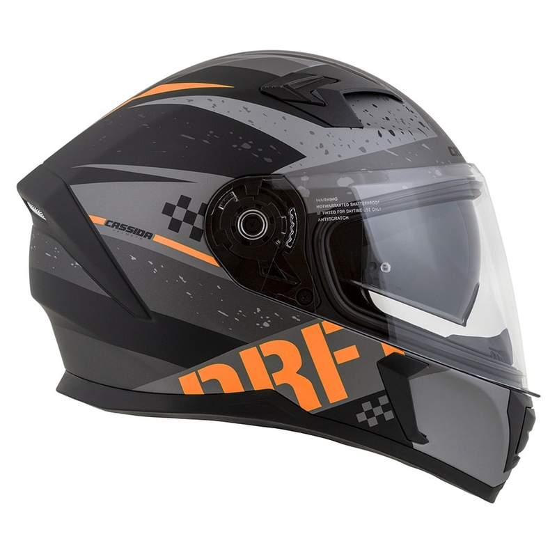 Cască de motocicletă Integral Cassida Integral 3.0 DRFT gri mat-negru-portocaliu mat