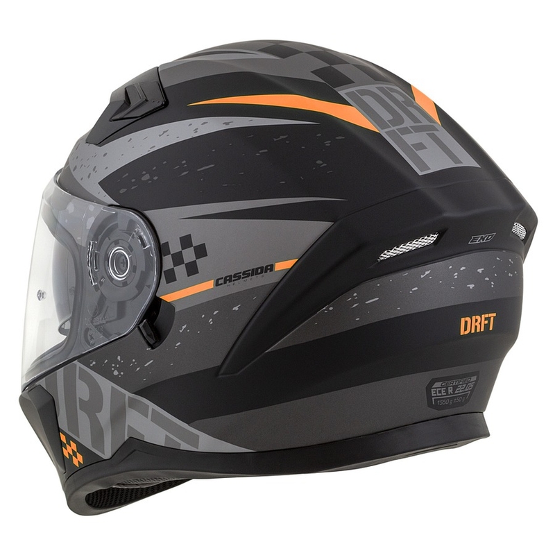 Cască de motocicletă Integral Cassida Integral 3.0 DRFT gri mat-negru-portocaliu mat
