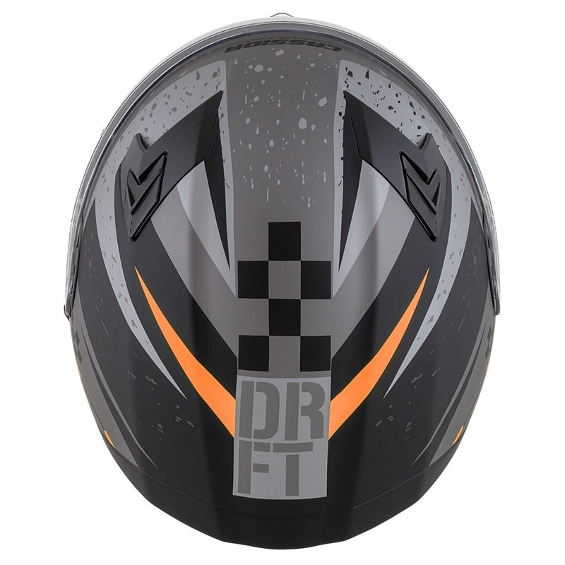 Cască de motocicletă Integral Cassida Integral 3.0 DRFT gri mat-negru-portocaliu mat