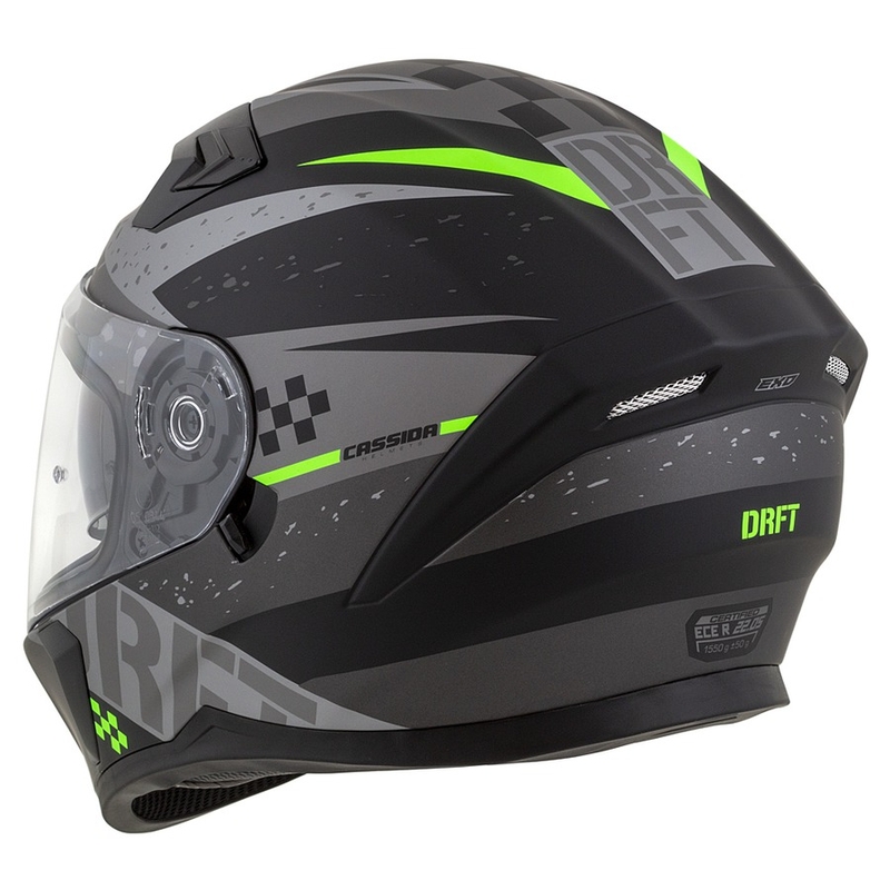 Cască de motocicletă Integral Cassida Integral 3.0 DRFT mată gri-negru-verde