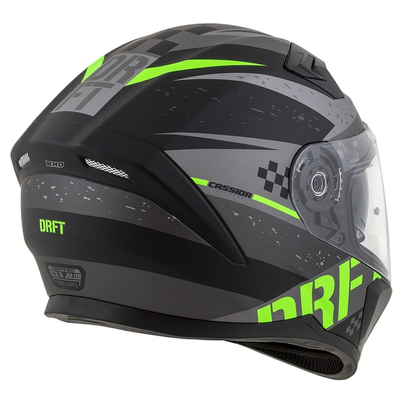 Cască de motocicletă Integral Cassida Integral 3.0 DRFT mată gri-negru-verde