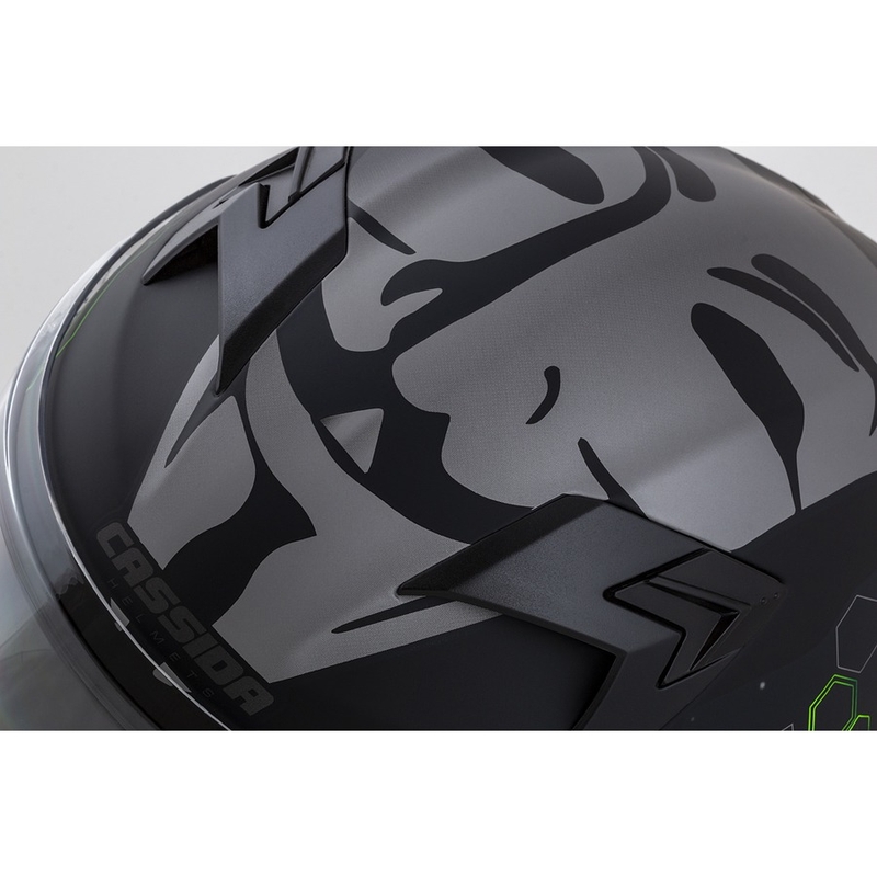 Casca de motocicletă Cassida 3.0 Hack Integral Verde-Negru Mat