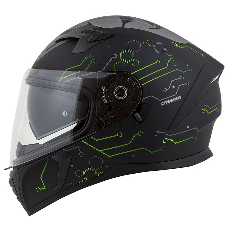 Casca de motocicletă Cassida 3.0 Hack Integral Verde-Negru Mat