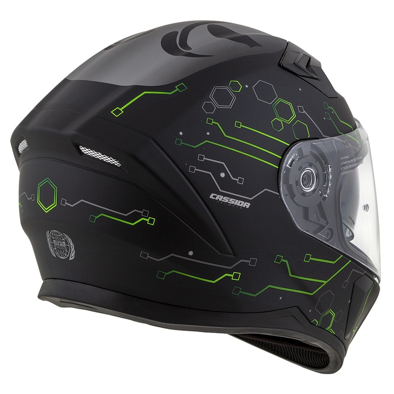 Casca de motocicletă Cassida 3.0 Hack Integral Verde-Negru Mat