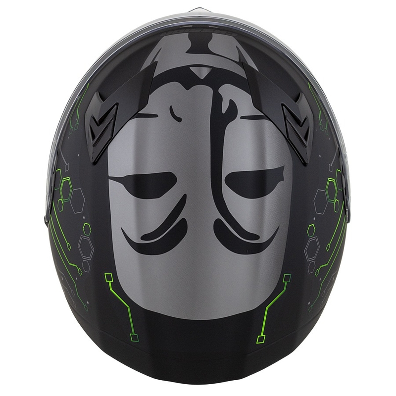 Casca de motocicletă Cassida 3.0 Hack Integral Verde-Negru Mat