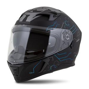 Casca de motocicletă integrată Cassida 3.0 Hack albastru-negru mat