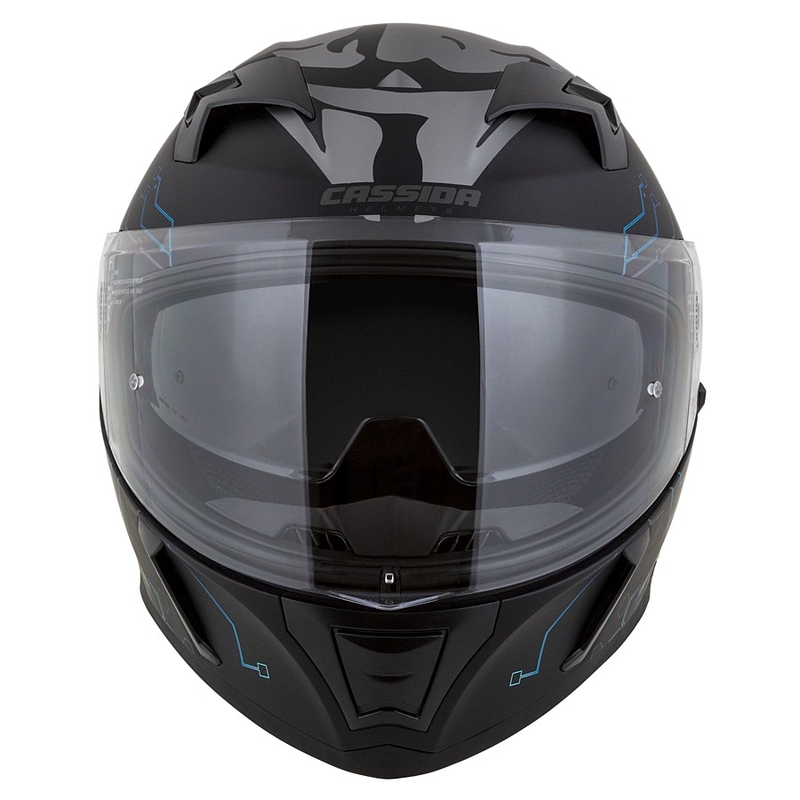 Casca de motocicletă integrată Cassida 3.0 Hack albastru-negru mat
