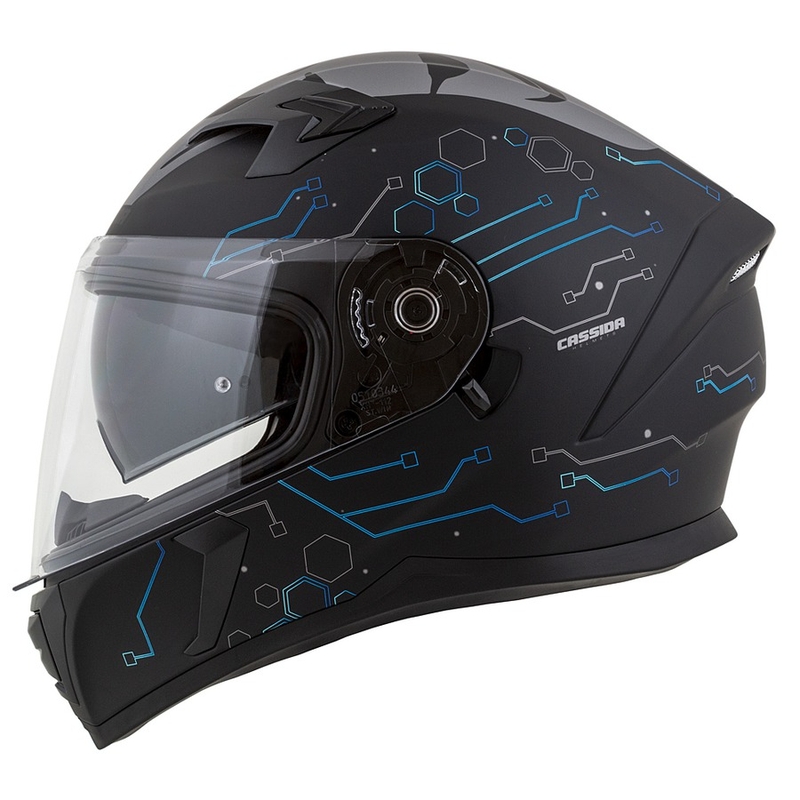 Casca de motocicletă integrată Cassida 3.0 Hack albastru-negru mat