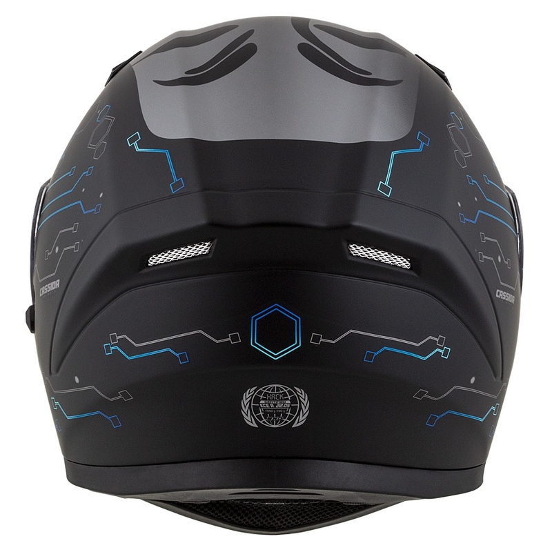 Casca de motocicletă integrată Cassida 3.0 Hack albastru-negru mat