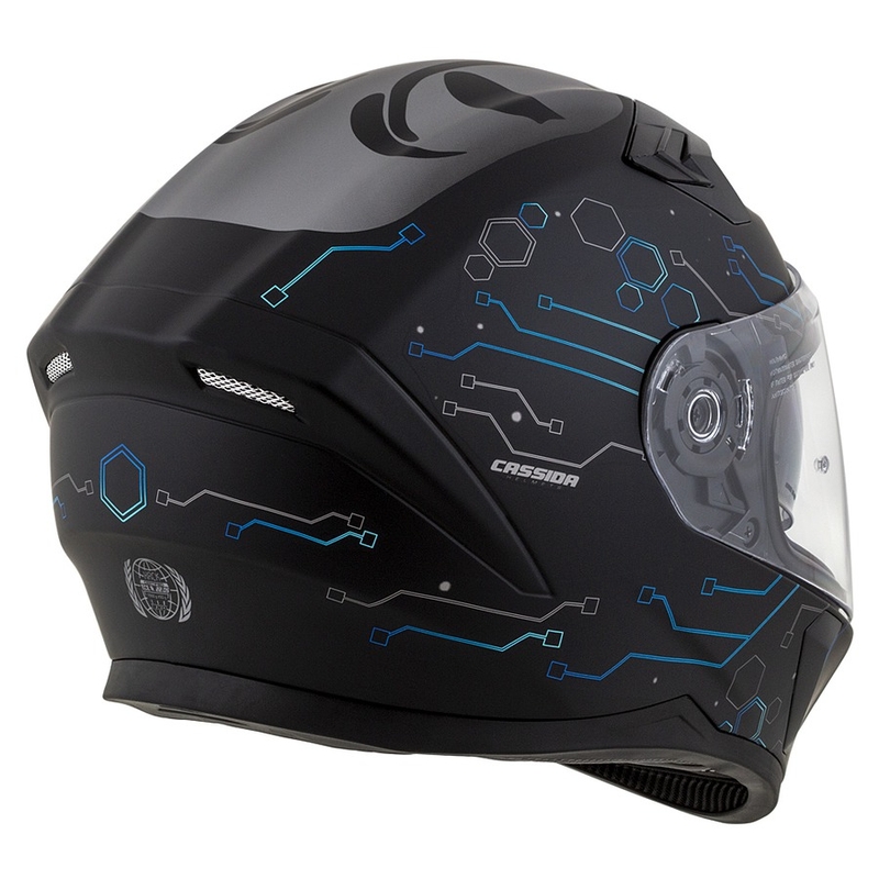 Casca de motocicletă integrată Cassida 3.0 Hack albastru-negru mat