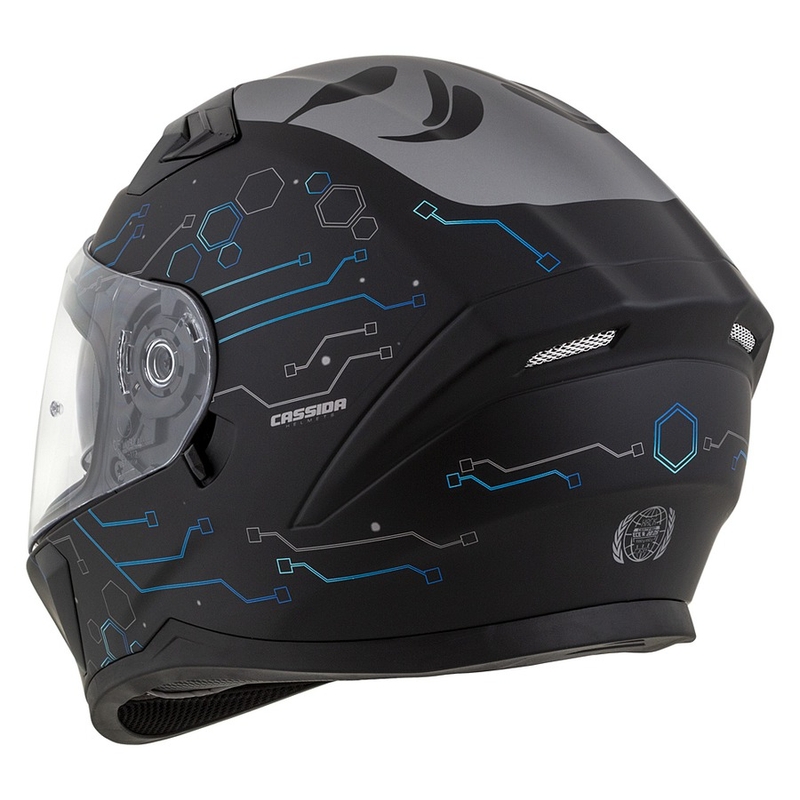 Casca de motocicletă integrată Cassida 3.0 Hack albastru-negru mat
