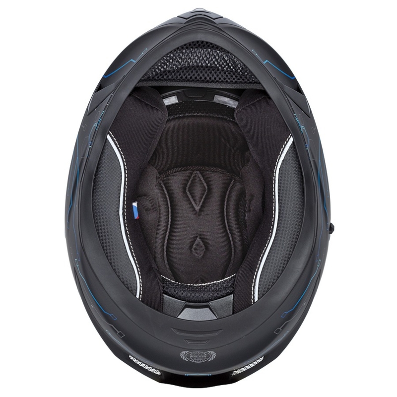 Casca de motocicletă integrată Cassida 3.0 Hack albastru-negru mat