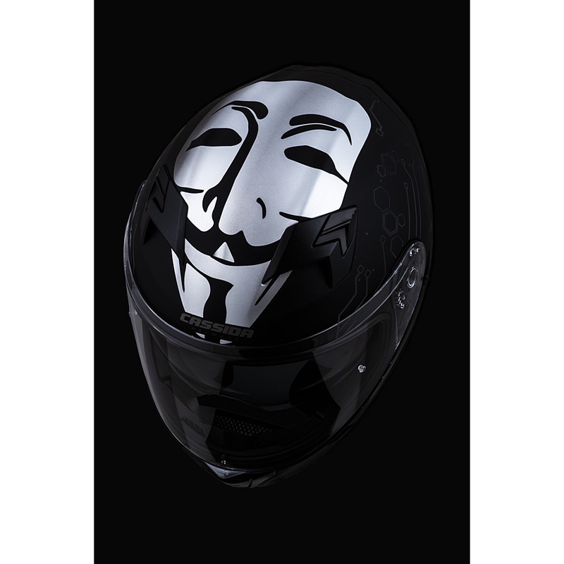 Casca de motocicletă integrată Cassida 3.0 Hack albastru-negru mat