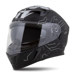 Cască de motocicletă Cassida 3.0 Hack Vision Integral gri-argintiu-negru mat