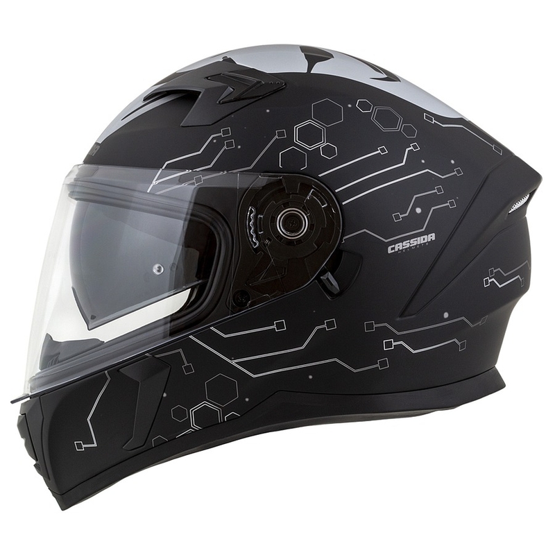 Cască de motocicletă Cassida 3.0 Hack Vision Integral gri-argintiu-negru mat lichidare