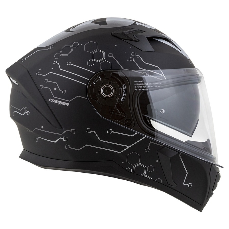 Cască de motocicletă Cassida 3.0 Hack Vision Integral gri-argintiu-negru mat lichidare