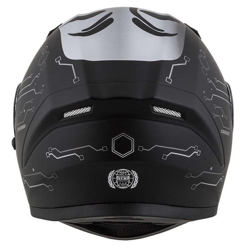 Cască de motocicletă Cassida 3.0 Hack Vision Integral gri-argintiu-negru mat lichidare