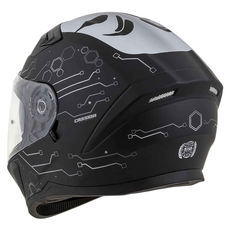 Cască de motocicletă Cassida 3.0 Hack Vision Integral gri-argintiu-negru mat lichidare