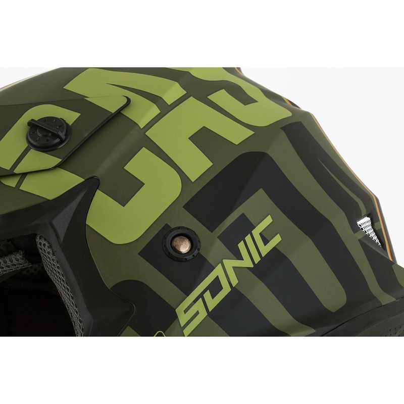 Cască de motocross Cassida Cross Cup Sonic portocaliu-verde mată