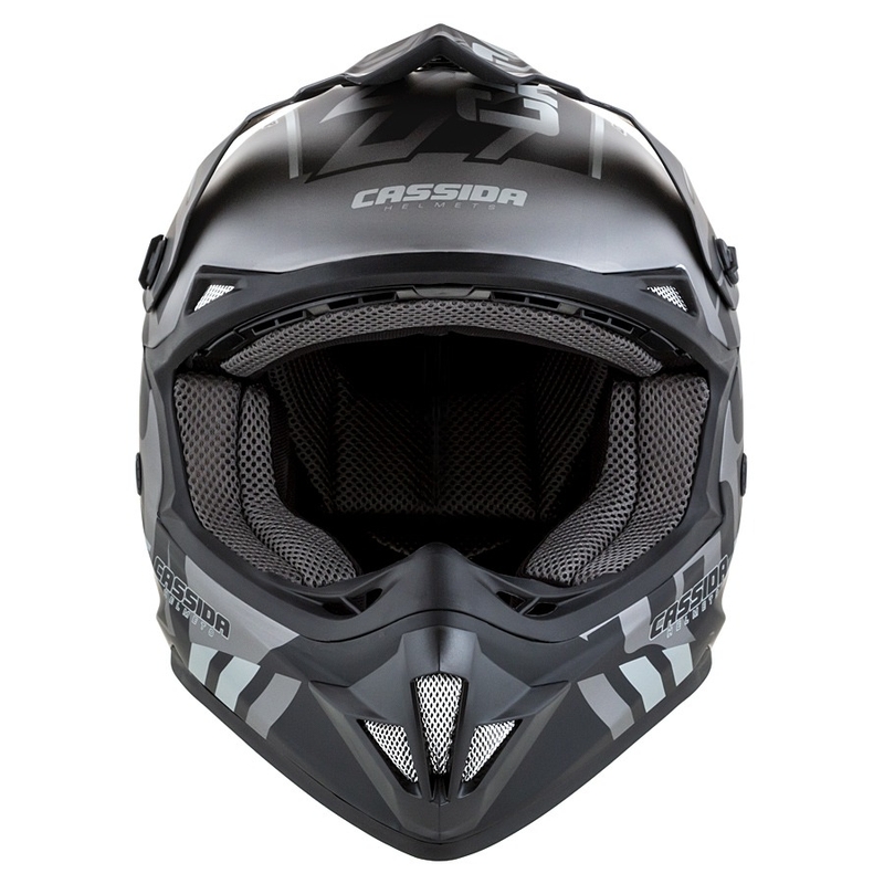 Casca de motocross Cassida Cross Cup Sonic negru-gri mat  mată lichidare