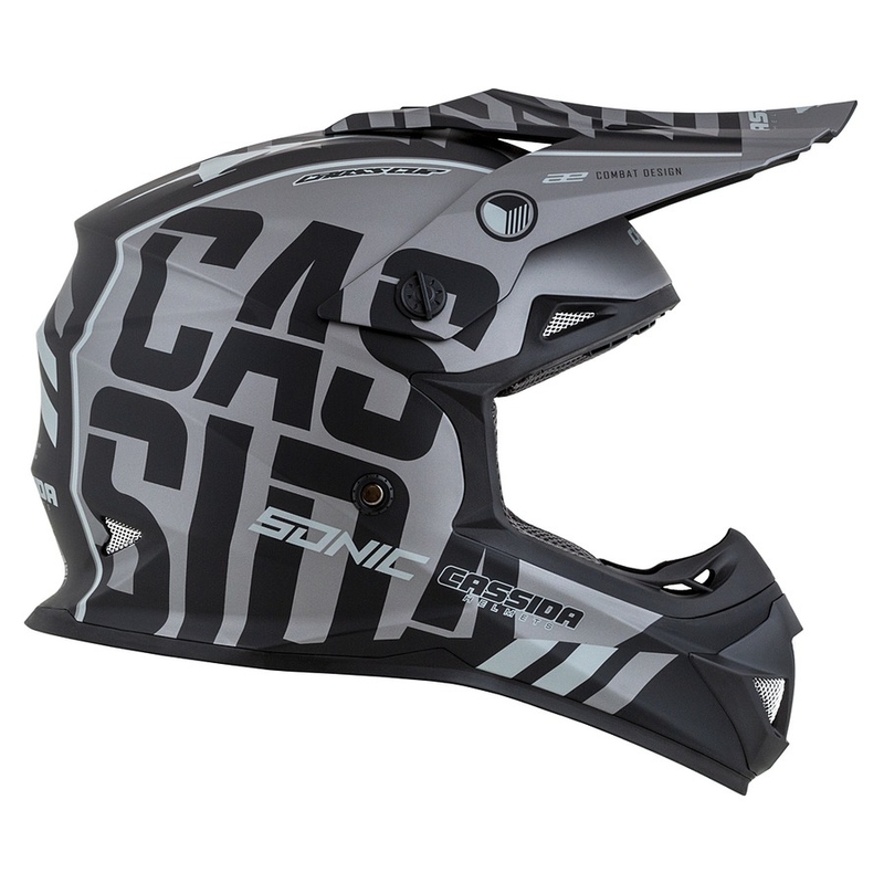 Casca de motocross Cassida Cross Cup Sonic negru-gri mat  mată lichidare