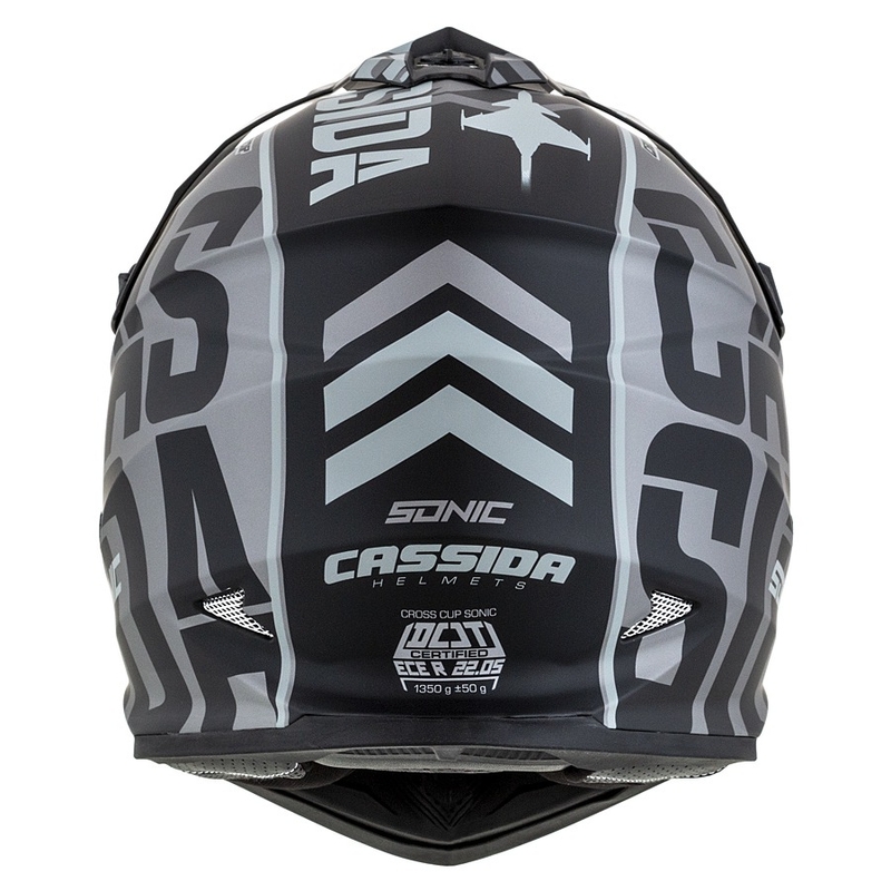 Casca de motocross Cassida Cross Cup Sonic negru-gri mat  mată lichidare