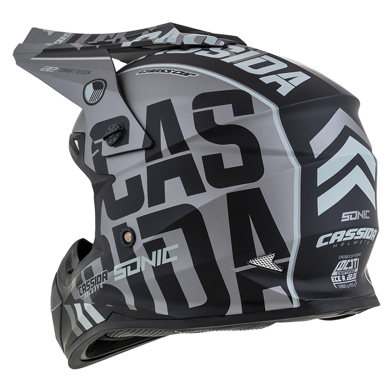 Casca de motocross Cassida Cross Cup Sonic negru-gri mat  mată lichidare