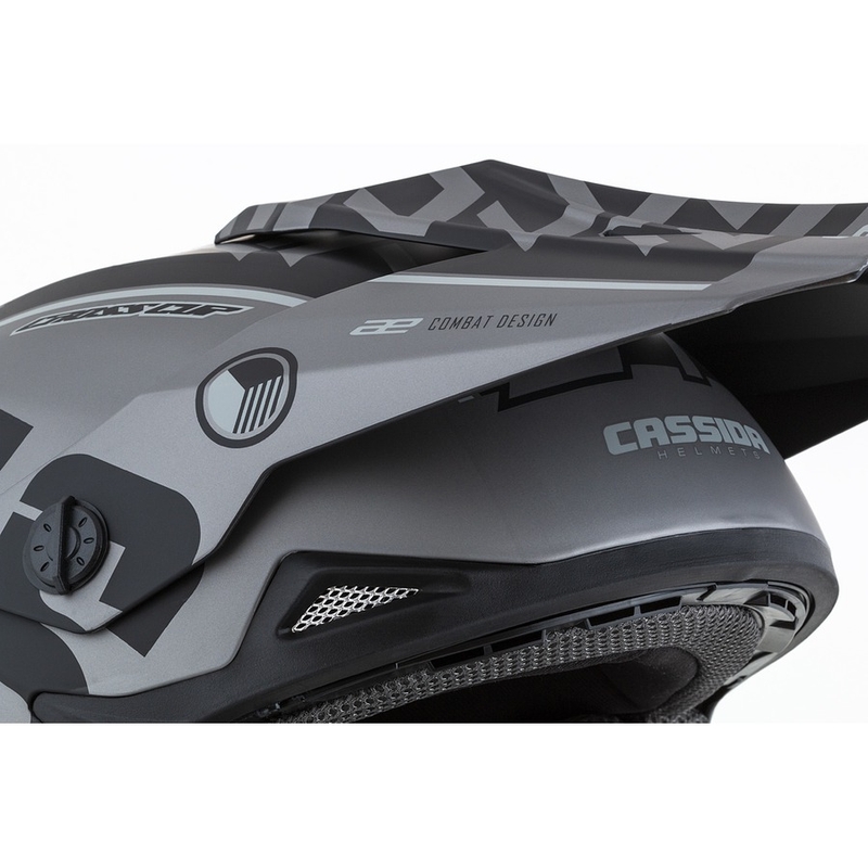 Casca de motocross Cassida Cross Cup Sonic negru-gri mat  mată lichidare