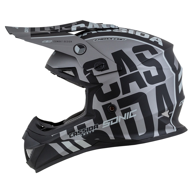 Casca de motocross Cassida Cross Cup Sonic negru-gri mat  mată lichidare