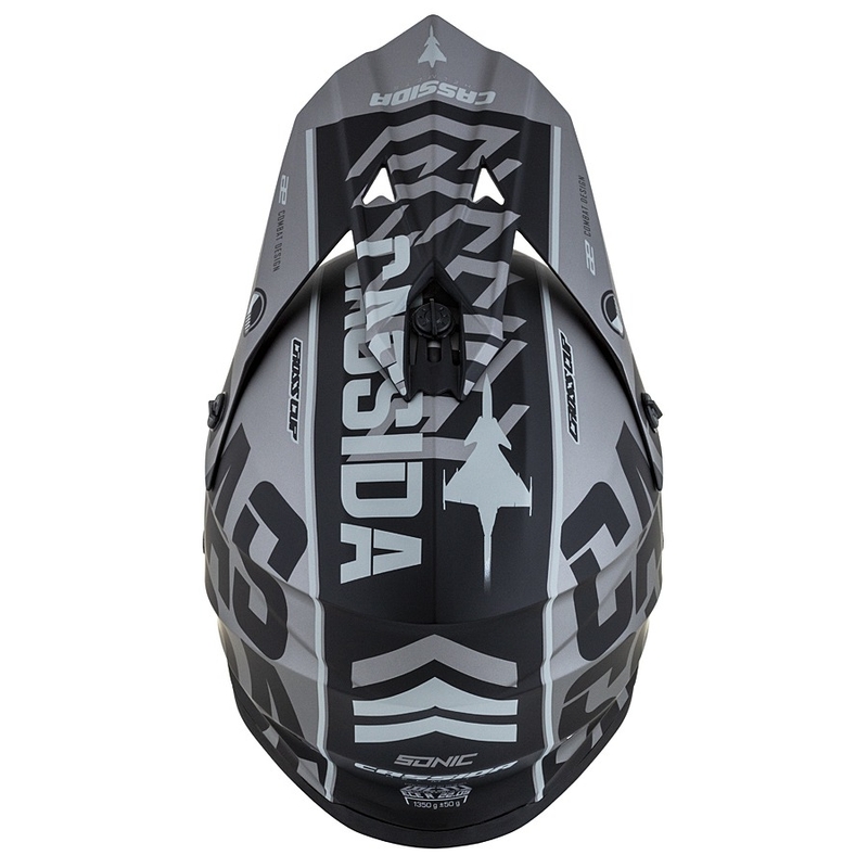 Casca de motocross Cassida Cross Cup Sonic negru-gri mat  mată lichidare