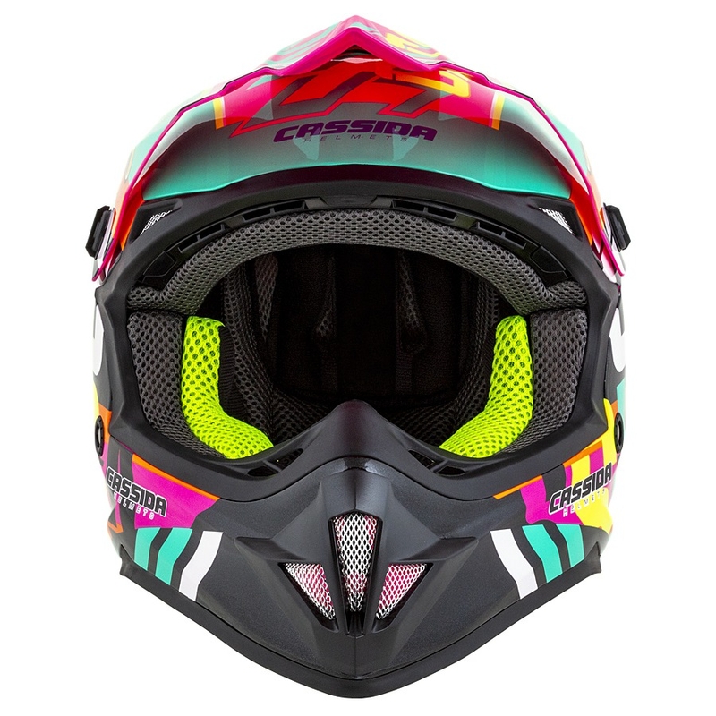 Cască de motocross pentru copii Cassida Cross Cup Sonic Junior multicolor