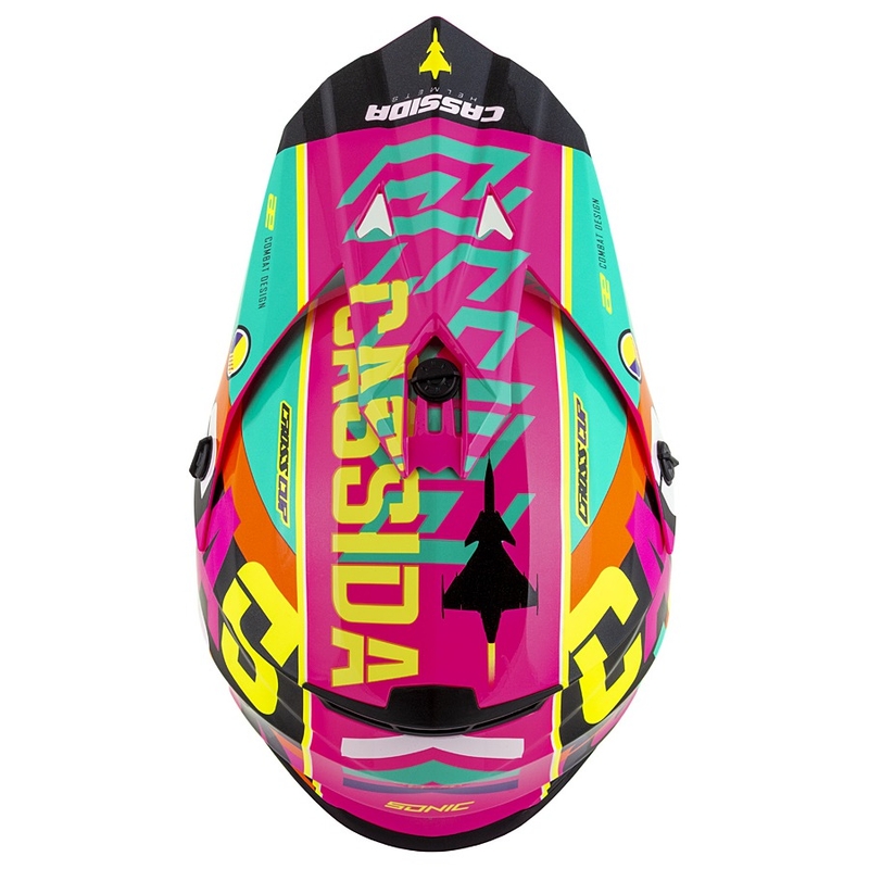 Cască de motocross pentru copii Cassida Cross Cup Sonic Junior multicolor