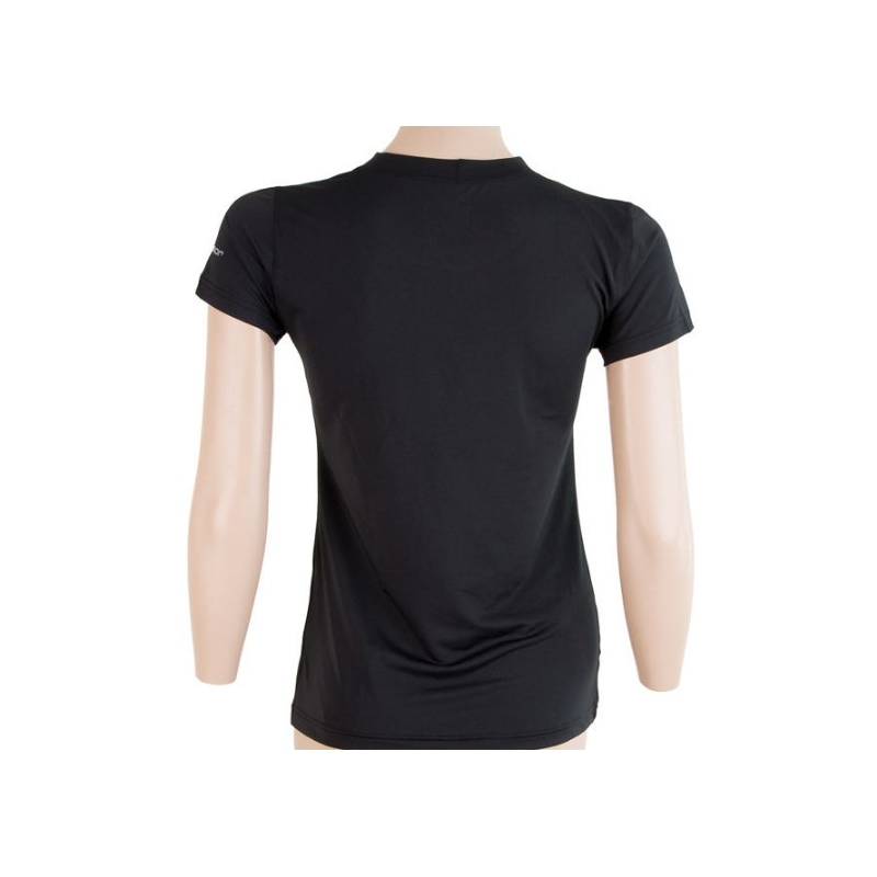 Tricou funcțional pentru femei Sensor Merino Active PT Arrows negru - mânecă scurtă lichidare